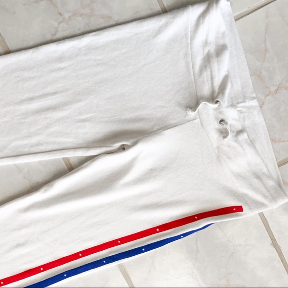 Wildfox Stars and Stripes White Joggers - Picture 4 of 10